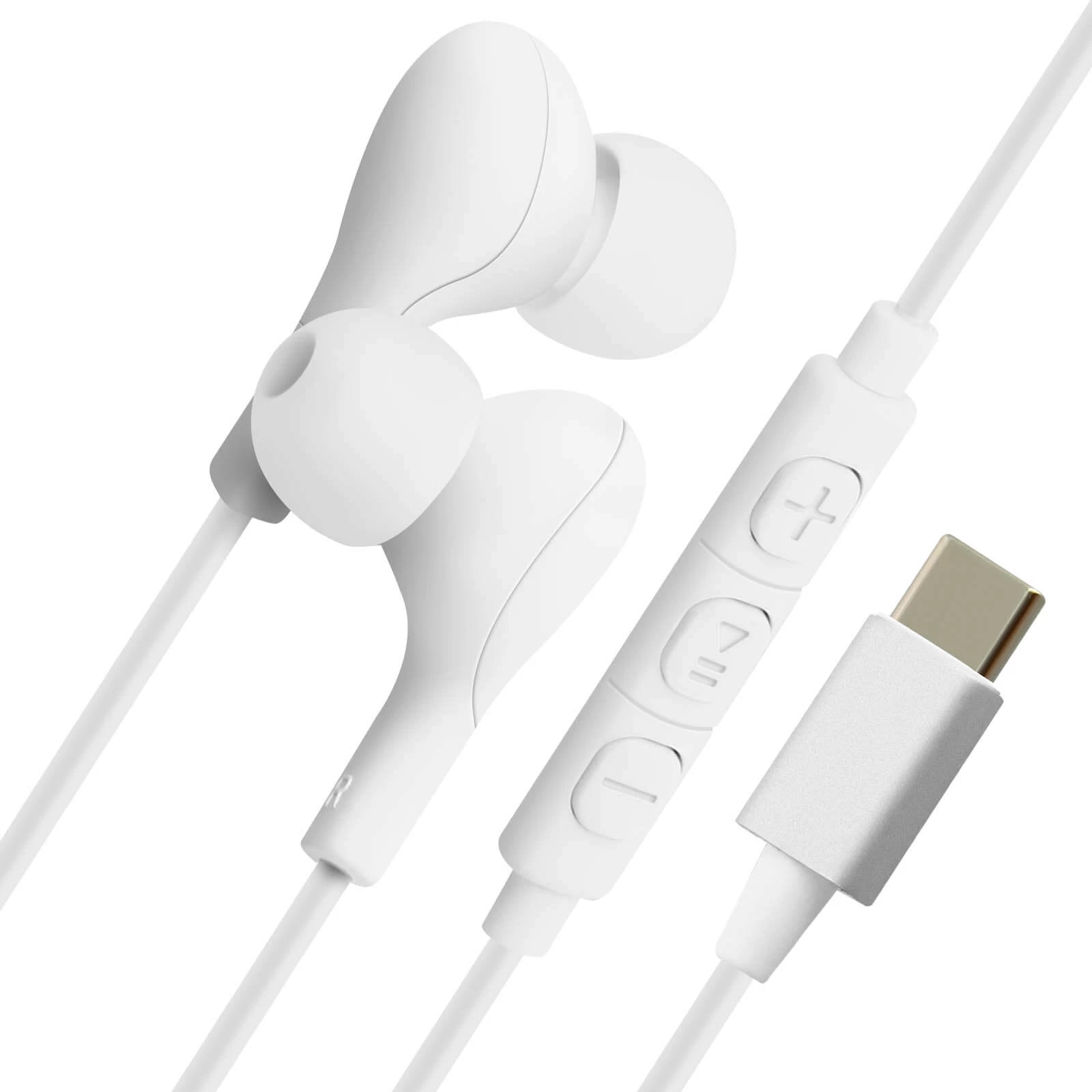 Écouteurs 4Smarts Kit Mains Libres Intra-auriculaires, Prise USB-C - Blanc 4 Écouteurs 4Smarts Kit Mains Libres Intra-auriculaires, Prise USB-C - Blanc – Image 2