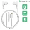 Écouteurs 4Smarts Kit Mains Libres Intra-auriculaires, Prise USB-C - Blanc -Musique recherchée. hf 4sma usbc r