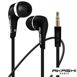 Écouteurs Stéréo Intra-auriculaires, Ultra-légers By Akashi - Noir