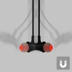 Écouteurs Filaires Lightning, Kit Piéton Magnétique Avec Micro & Boutons Multifonctions, Akashi - Noir -Musique recherchée. hf aka bk ip5 9