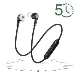 Écouteurs Bluetooth Intra-auriculaires Stéréo HD Audio, Akashi - Noir -Musique recherchée. hf aka bt bk dv2 4