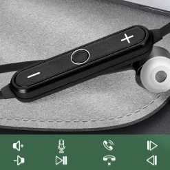 Écouteurs Bluetooth Intra-auriculaires Stéréo HD Audio, Akashi - Noir -Musique recherchée. hf aka bt bk dv2 6