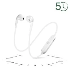 Écouteurs Bluetooth Intra-auriculaires Stéréo HD Audio, Akashi - Argent -Musique recherchée. hf aka bt sl dv3 4
