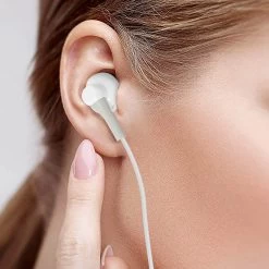 Écouteurs Filaires USB-C Avec Boutons Multifonctions, Akashi - Blanc -Musique recherchée. hf aka wh usbc 5