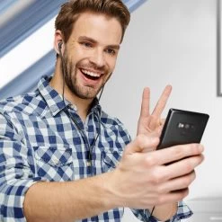 Écouteurs Filaires BigBen, Type USB-C Avec Kit Main Libre, Longueur 1,2m - Noir -Musique recherchée. hf big bk usbc 3