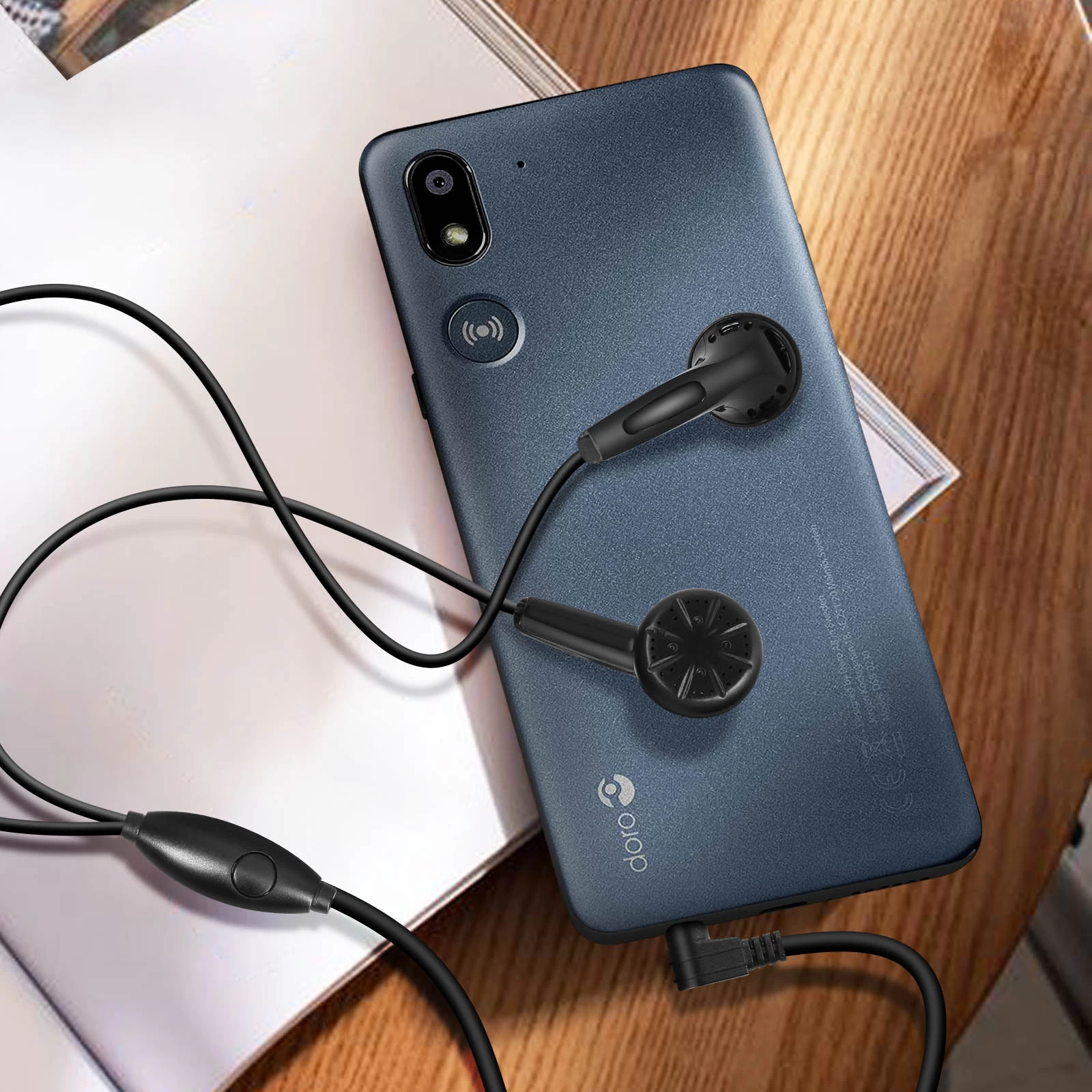 Écouteurs Filaires D'Origine Doro, Jack 3.5mm Avec Maintien Et Confort Total - Noir 4 Écouteurs Filaires D'Origine Doro, Jack 3.5mm Avec Maintien Et Confort Total - Noir – Image 2