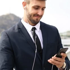 Écouteurs IPhone Lightning Kit Mains Libres - Blanc -Musique recherchée. hf elec ip5 5