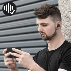 Ecouteur USB C Filaires, Kit Main Libre & Câble Anti-noeud, Inkax - Noir -Musique recherchée. hf ep14 bk usbc 3