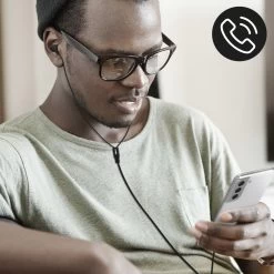 Ecouteur USB C Filaires, Kit Main Libre & Câble Anti-noeud, Inkax - Noir -Musique recherchée. hf ep14 bk usbc 4