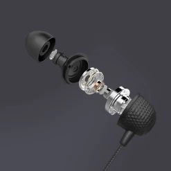 Ecouteur USB C Filaires, Kit Main Libre & Câble Anti-noeud, Inkax - Noir -Musique recherchée. hf ep14 bk usbc 9