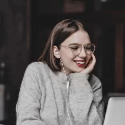 Ecouteur USB C Filaires, Kit Main Libre & Câble Anti-noeud, Inkax - Blanc -Musique recherchée. hf ep14 wh usbc 2