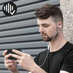 Ecouteur USB C Filaires, Kit Main Libre & Câble Anti-noeud, Inkax - Blanc -Musique recherchée. hf ep14 wh usbc 3