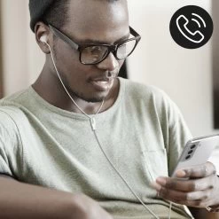 Ecouteur USB C Filaires, Kit Main Libre & Câble Anti-noeud, Inkax - Blanc -Musique recherchée. hf ep14 wh usbc 4