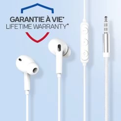 Écouteurs Force Play Jack 3.5mm, Garantie à Vie Et 100% Matériaux Recyclés - Blanc 19 Écouteurs Force Play Jack 3.5mm, Garantie à Vie Et 100% Matériaux Recyclés - Blanc -Musique recherchée. hf fp intra 35 9