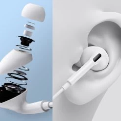 Écouteurs Force Play Pour IPhone, Garantie à Vie Et 100% Matériaux Recyclés - Blanc -Musique recherchée. hf fp intra ip5 3