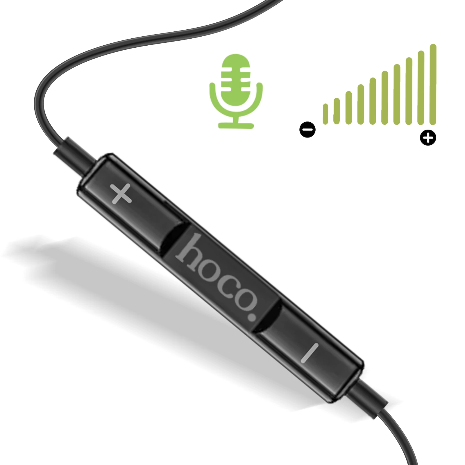 Écouteurs Filaires Jack 3,5mm De Haute Qualité Avec Microphone, Hoco - Noir 6 Écouteurs Filaires Jack 3,5mm De Haute Qualité Avec Microphone, Hoco - Noir – Image 4