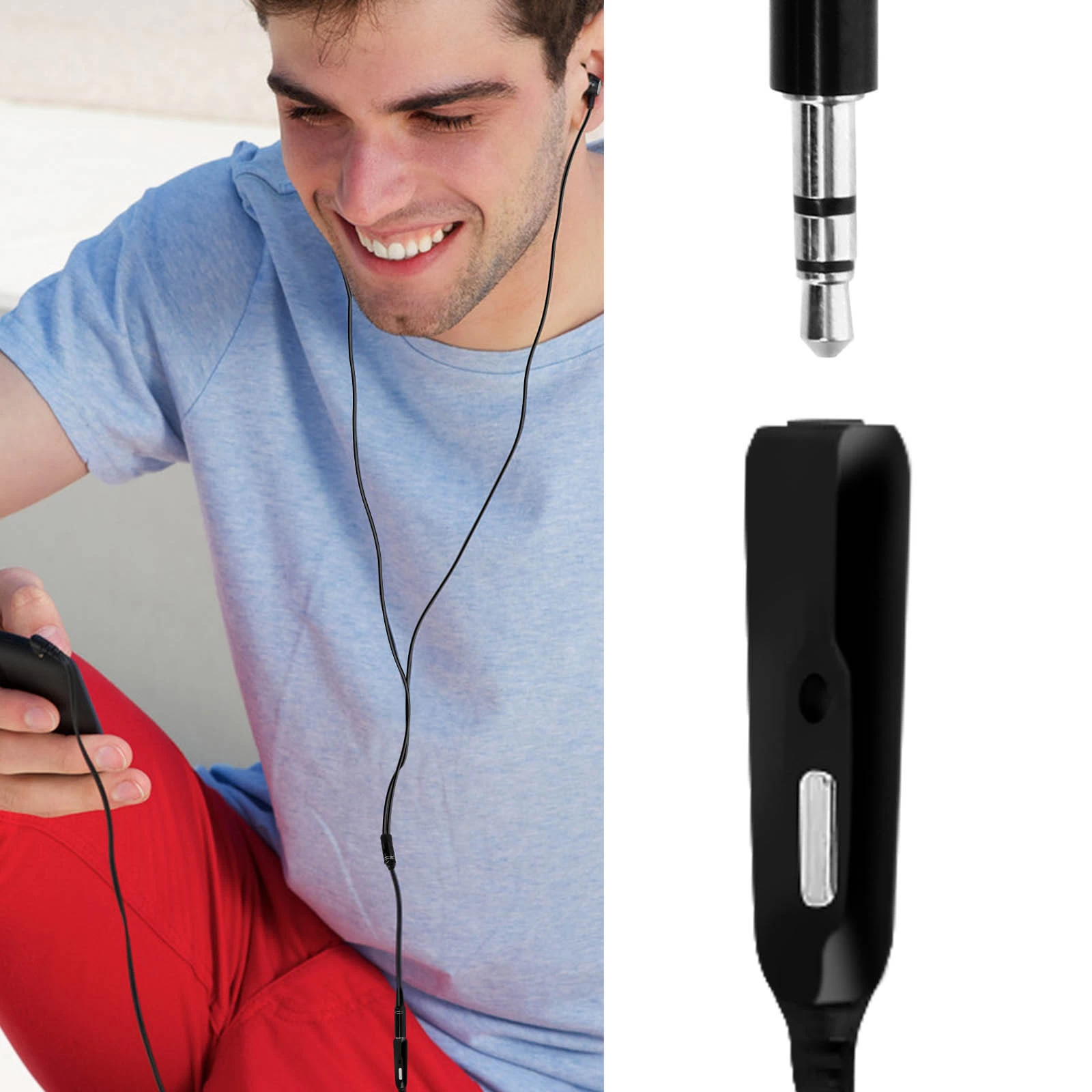 Ecouteurs Jack 2.5 Mm Kit Piéton / Adaptateur, Embouts Intra-auriculaires & Microphone - Noir 10 Ecouteurs Jack 2.5 Mm Kit Piéton / Adaptateur, Embouts Intra-auriculaires & Microphone - Noir – Image 8