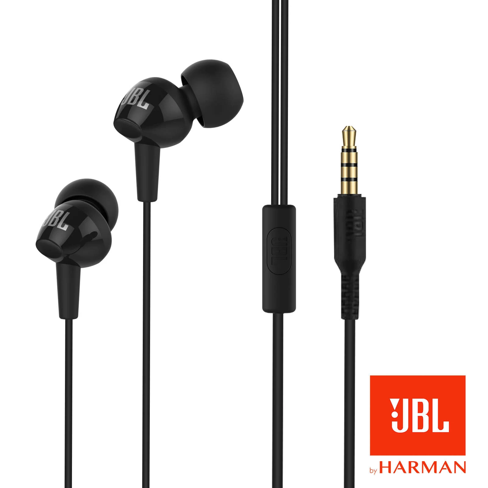 Écouteurs JBL Filaires Jack 3.5mm Kit Main Libre, Modèle C100SI - Noir 3 Écouteurs JBL Filaires Jack 3.5mm Kit Main Libre, Modèle C100SI - Noir