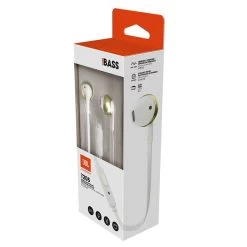 Écouteurs JBL Filaires Jack 3.5mm Extra-Basses Fonction Kit Main Libre Et Câble Anti-nœuds, Tune 205 - Doré -Musique recherchée. hf jbl t205 gd 10