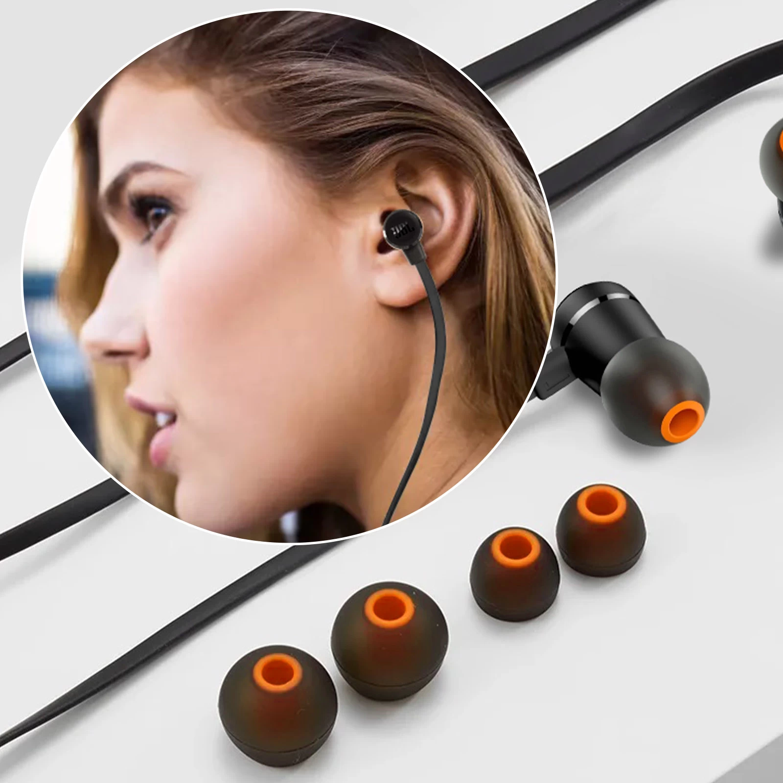 Écouteurs JBL Filaires Jack 3.5mm Pure Bass Bouton De Commande Avec Micro Câble Anti-nœuds, Tune 209 - Noir 7 Écouteurs JBL Filaires Jack 3.5mm Pure Bass Bouton De Commande Avec Micro Câble Anti-nœuds, Tune 209 - Noir – Image 5