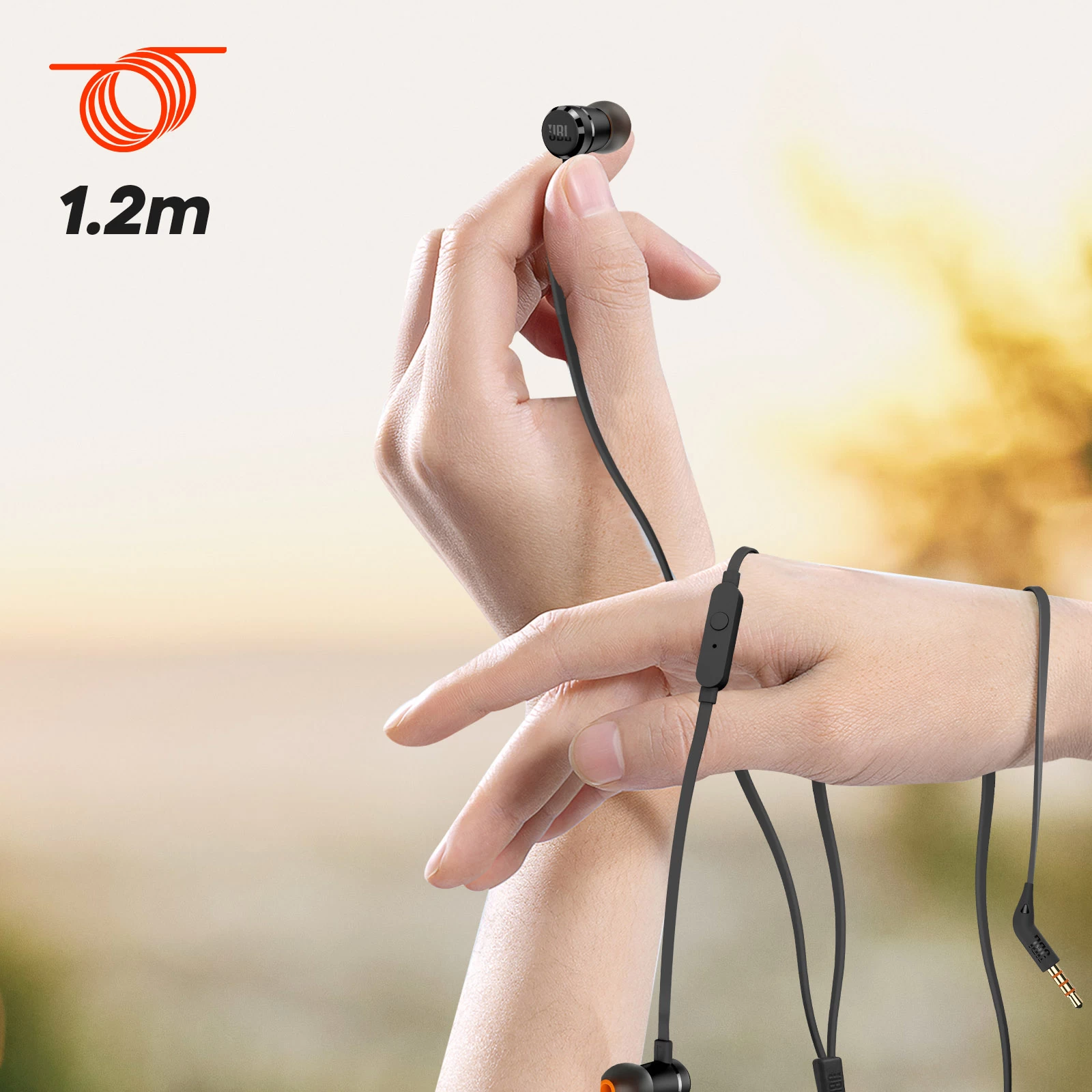 Écouteurs JBL Filaires Jack 3.5mm Pure Bass Bouton De Commande Avec Micro Câble Anti-nœuds, Tune 209 - Noir 8 Écouteurs JBL Filaires Jack 3.5mm Pure Bass Bouton De Commande Avec Micro Câble Anti-nœuds, Tune 209 - Noir – Image 6