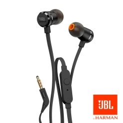Écouteurs JBL Filaires Jack 3.5mm Pure Bass Bouton De Commande Avec Micro Câble Anti-nœuds, Tune 209 - Noir