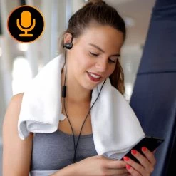 Écouteurs Sport Filaires Jack 3.5mm, Avec Contour D'oreille, LinQ - Noir -Musique recherchée. hf linq bk ds209 6