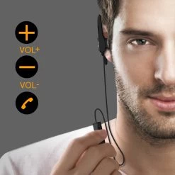 Écouteurs Sport Filaires Jack 3.5mm, Avec Contour D'oreille, LinQ - Noir -Musique recherchée. hf linq bk ds209 7