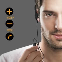 Écouteurs Sport Filaires Jack 3.5mm, Avec Contour D'oreille, LinQ - Gris -Musique recherchée. hf linq gy ds209 7