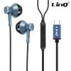 Écouteurs USB-C Son De Qualité + Micro Kit Mains Libres, LinQ - Bleu Nuit -Musique recherchée. hf linq nt 9809 r
