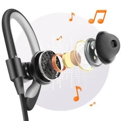 Écouteurs Bluetooth Sport LinQ Noir, Portée 40m - Tour De Cou 13 Écouteurs Bluetooth Sport LinQ Noir, Portée 40m - Tour De Cou -Musique recherchée. hf linq r505 2