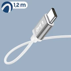 Écouteurs USB-C Son De Qualité Avec Micro Kit Mains Libres + Boutons De Contrôle, LinQ - Argent -Musique recherchée. hf linq sl 9809 8