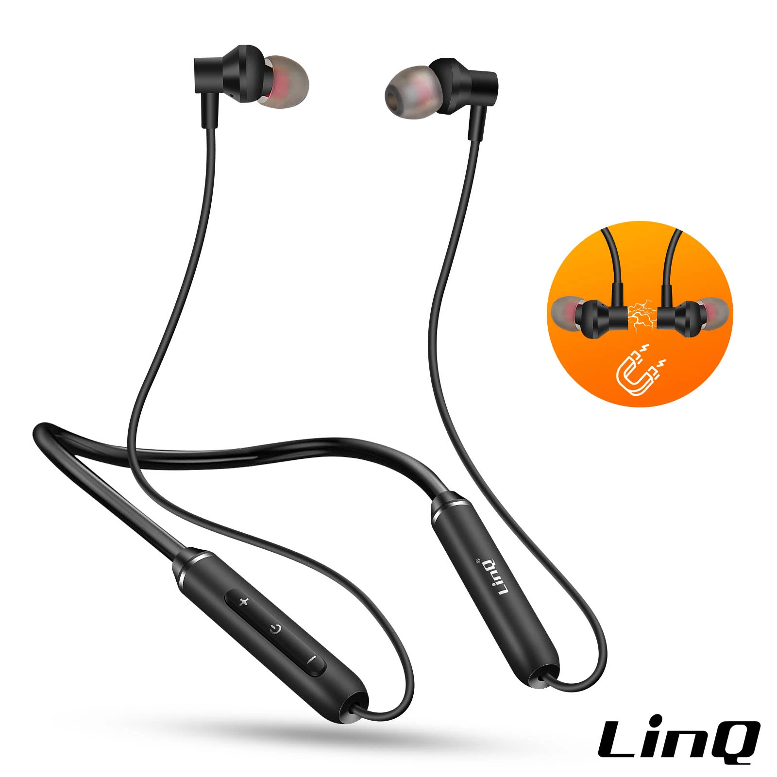 Écouteurs Bluetooth Sport, Magnétique Tour Du Cou, LinQ 3 Écouteurs Bluetooth Sport, Magnétique Tour Du Cou, LinQ