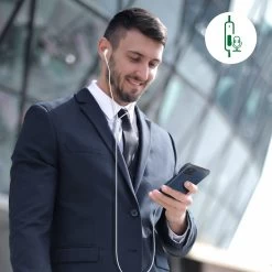 Écouteurs Filaires Jack 3.5mm, Kit Mains Libres Avec Micro, Oppo MH135 - Blanc -Musique recherchée. hf oppo mh135 4 2