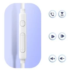 Écouteurs Mains Libres Samsung EO-EG920BB Intra-auriculaire FEA (Full Ear Anatomy) - Blanc -Musique recherchée. hf ori sam wh eoeg920 dv2 5