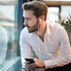 Écouteurs Kit Piéton Samsung EHS64AVFWE - Blanc -Musique recherchée. hf ori sam white ehs64 dv2 3