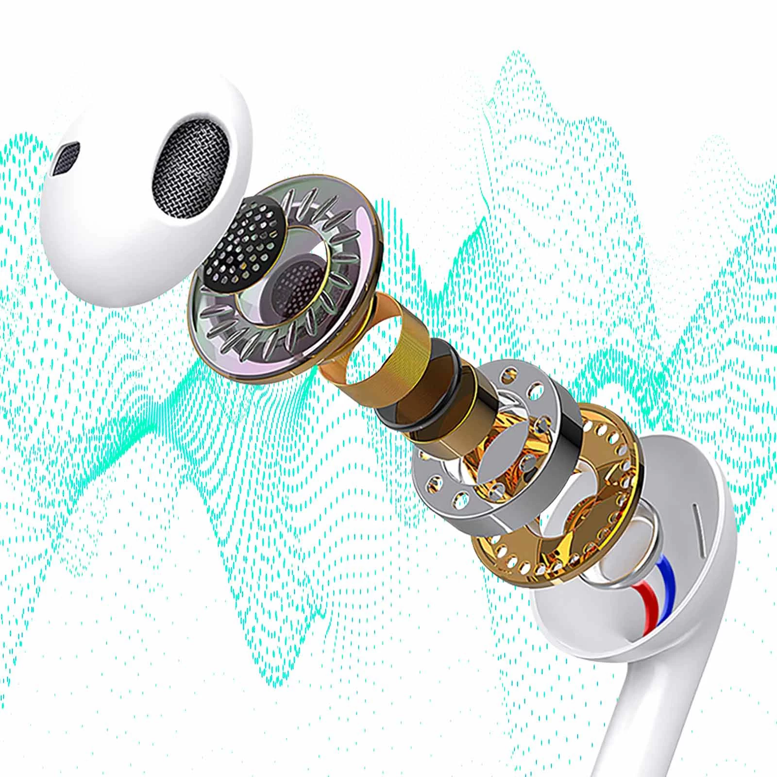 Écouteurs Kit Mains Libres Blanc Avec Télécommande + Micro Spécial Apple 4 Écouteurs Kit Mains Libres Blanc Avec Télécommande + Micro Spécial Apple – Image 2