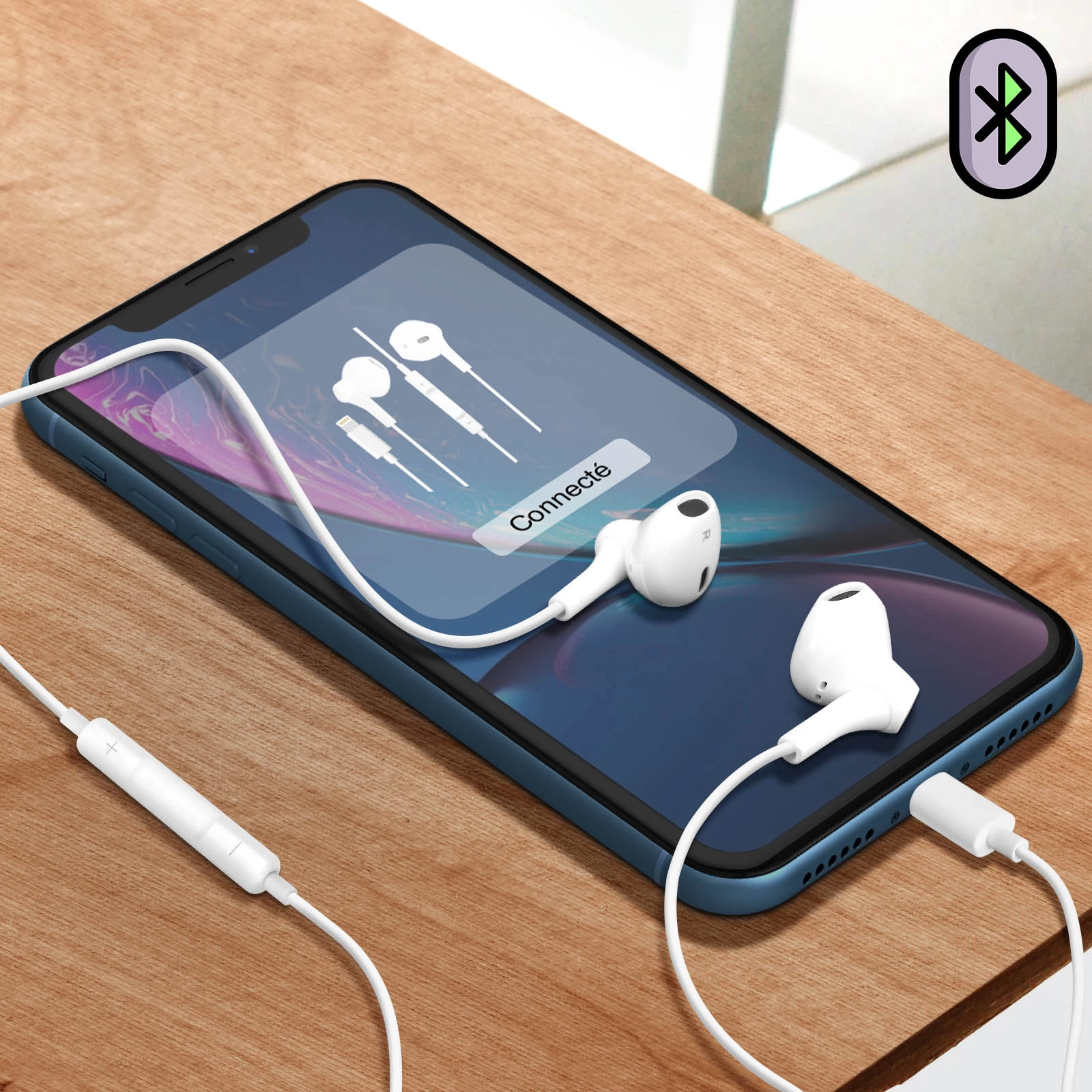 Ecouteurs Filaires IPhone Lightning, Connexion Bluetooth Avec Kit Main Libre - Blanc 6 Ecouteurs Filaires IPhone Lightning, Connexion Bluetooth Avec Kit Main Libre - Blanc – Image 4