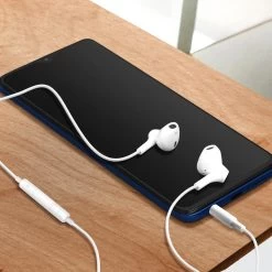 Ecouteurs Filaires Stéréo Jack 3.5mm, Kit Main Libre - Blanc -Musique recherchée. hf vrak pod 4