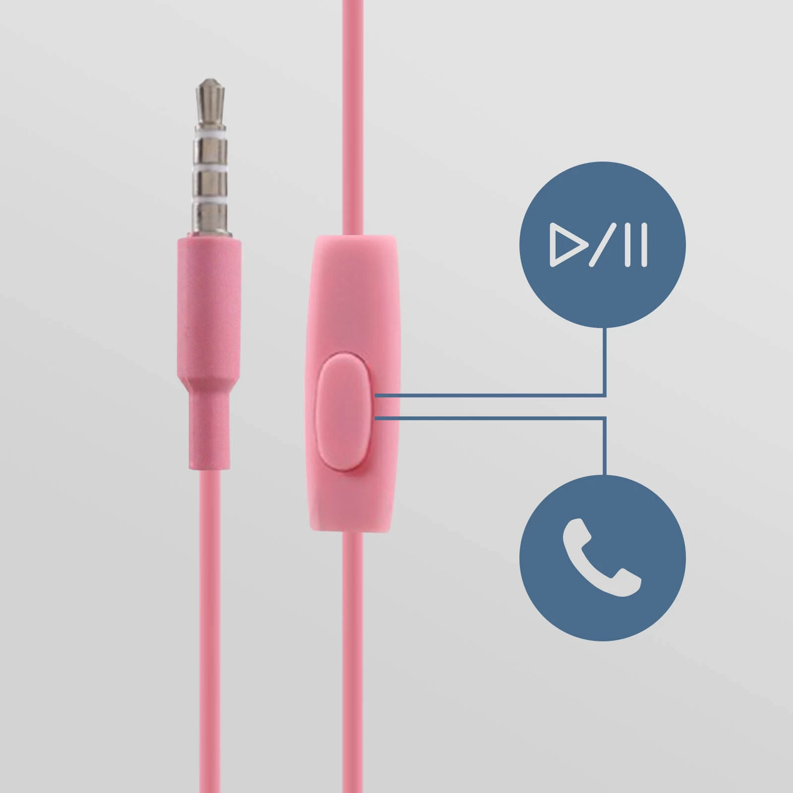 Écouteurs Intra-auriculaires Avec Micro - Rose 8 Écouteurs Intra-auriculaires Avec Micro - Rose – Image 6