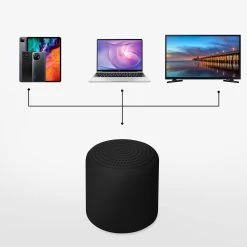 Mini Enceinte Bluetooth Ultra-compacte Avec Dragonne, Collection LittleFUN - Noir -Musique recherchée. inpods bk 9