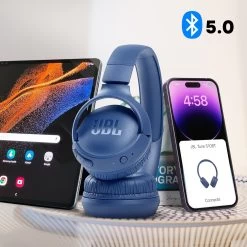 Casque Bluetooth JBL, Son Pure Bass Avec Boutons De Commande, Autonomie 40H, Tune 510BT - Bleu -Musique recherchée. kab jbl t510 bl 5