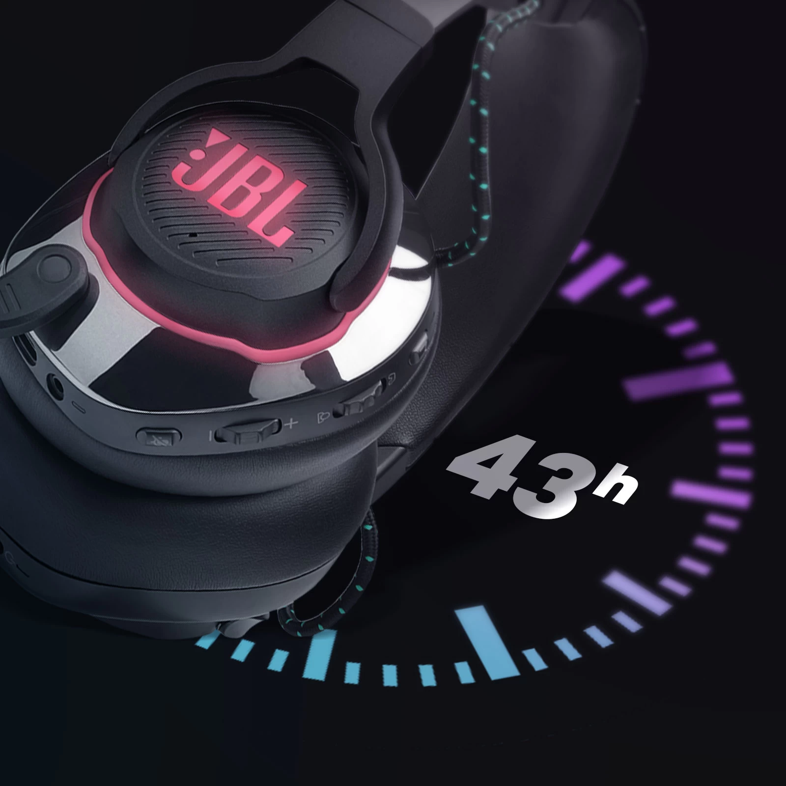 Casque JBL Quantum 810 Wireless Gamer Sans Fil Bluetooth Avec Réduction De Bruit + Micro Amovible, Autonomie 43 Heures - Noir 10 Casque JBL Quantum 810 Wireless Gamer Sans Fil Bluetooth Avec Réduction De Bruit + Micro Amovible, Autonomie 43 Heures - Noir – Image 8