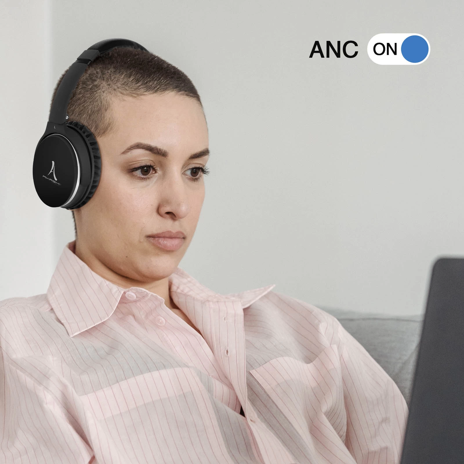 Casque Bluetooth + Filaire Pliable, à Réduction De Bruit, 30h D'Autonomie Akashi - Noir 5 Casque Bluetooth + Filaire Pliable, à Réduction De Bruit, 30h D'Autonomie Akashi - Noir – Image 3