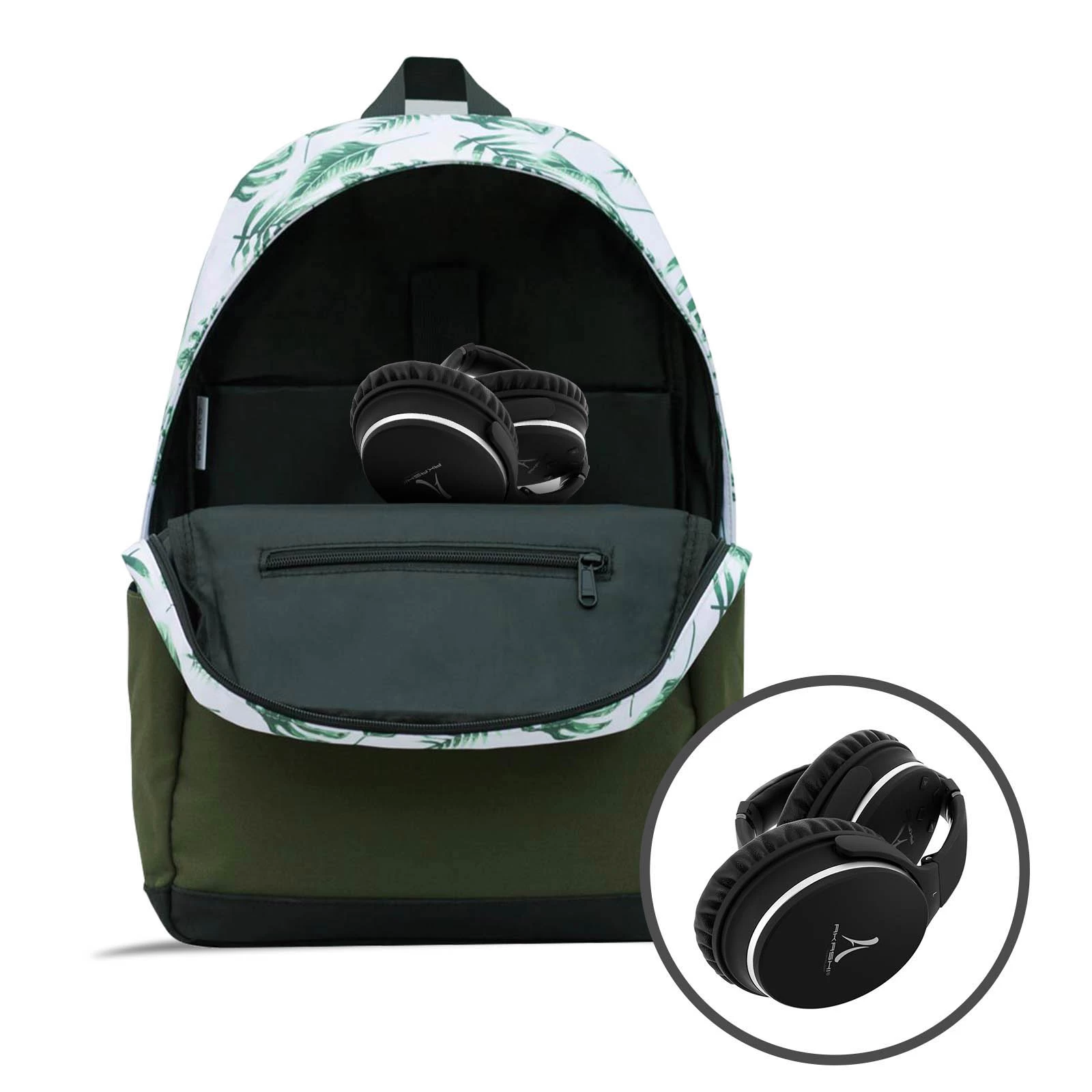 Casque Bluetooth + Filaire Pliable, à Réduction De Bruit, 30h D'Autonomie Akashi - Noir 9 Casque Bluetooth + Filaire Pliable, à Réduction De Bruit, 30h D'Autonomie Akashi - Noir – Image 7