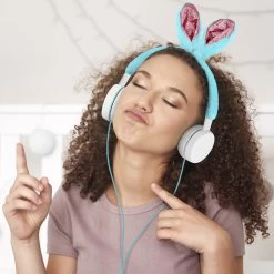 Casque Fantaisie Oreille De Lapin Avec Fourrure Bleue -Musique recherchée. kask arnav bl 6