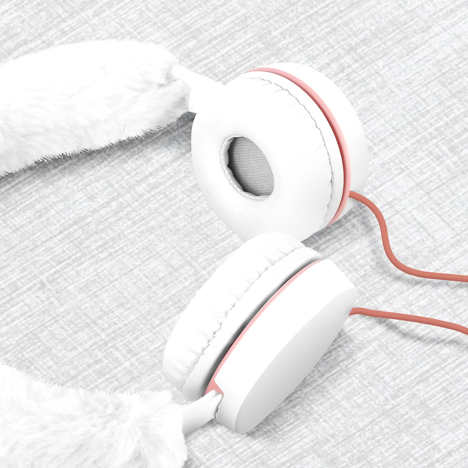 Casque Fantaisie Oreille De Lapin Avec Fourrure Blanche 10 Casque Fantaisie Oreille De Lapin Avec Fourrure Blanche – Image 8