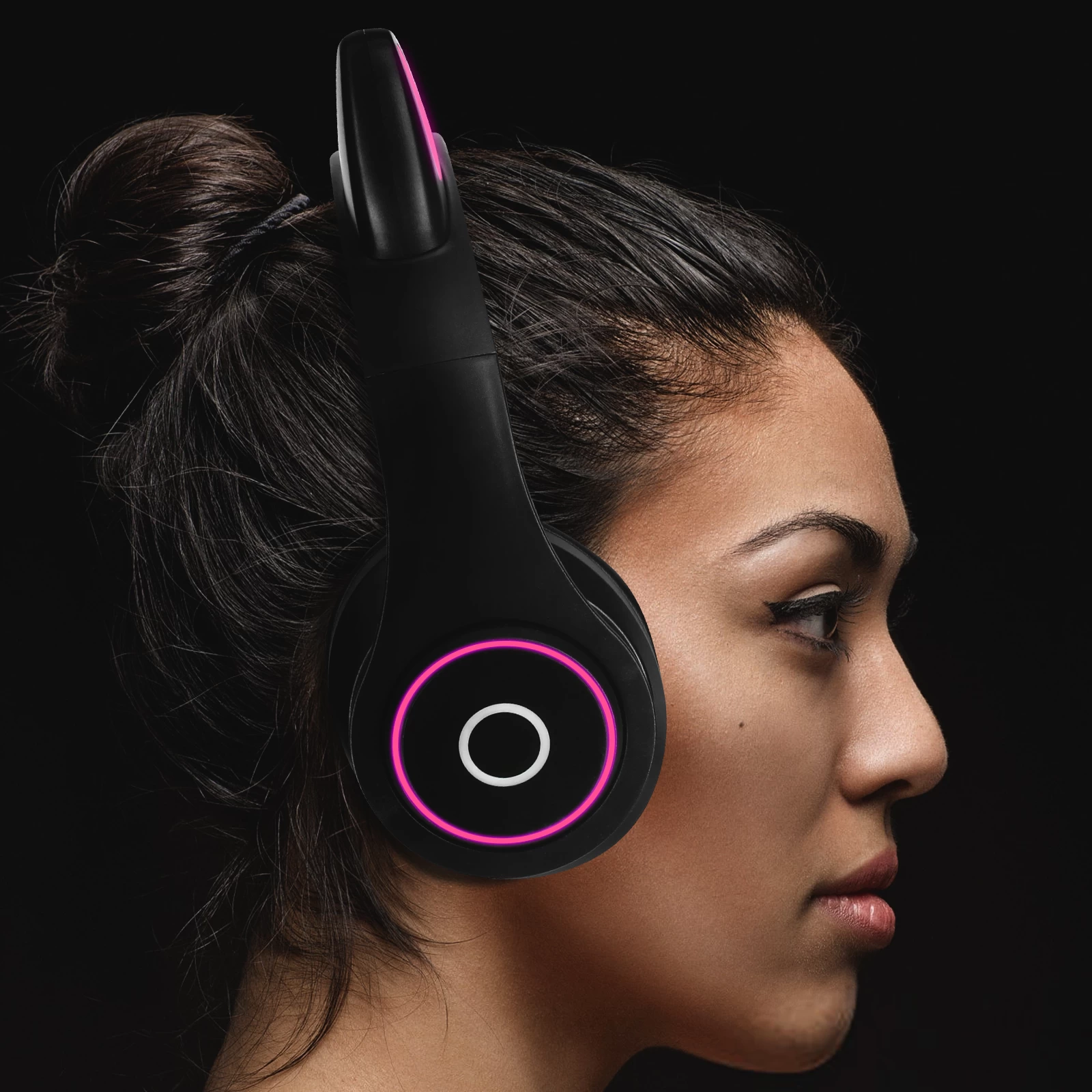 Casque Audio Bluetooth 5.0 Design Oreilles De Chat - Noir 12 Casque Audio Bluetooth 5.0 Design Oreilles De Chat - Noir – Image 10