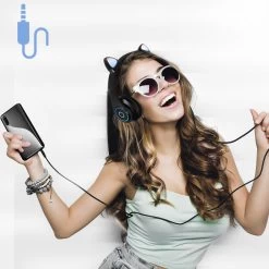 Casque Audio Bluetooth 5.0 Design Oreilles De Chat - Noir 16 Casque Audio Bluetooth 5.0 Design Oreilles De Chat - Noir -Musique recherchée. kask bk minou 5 2