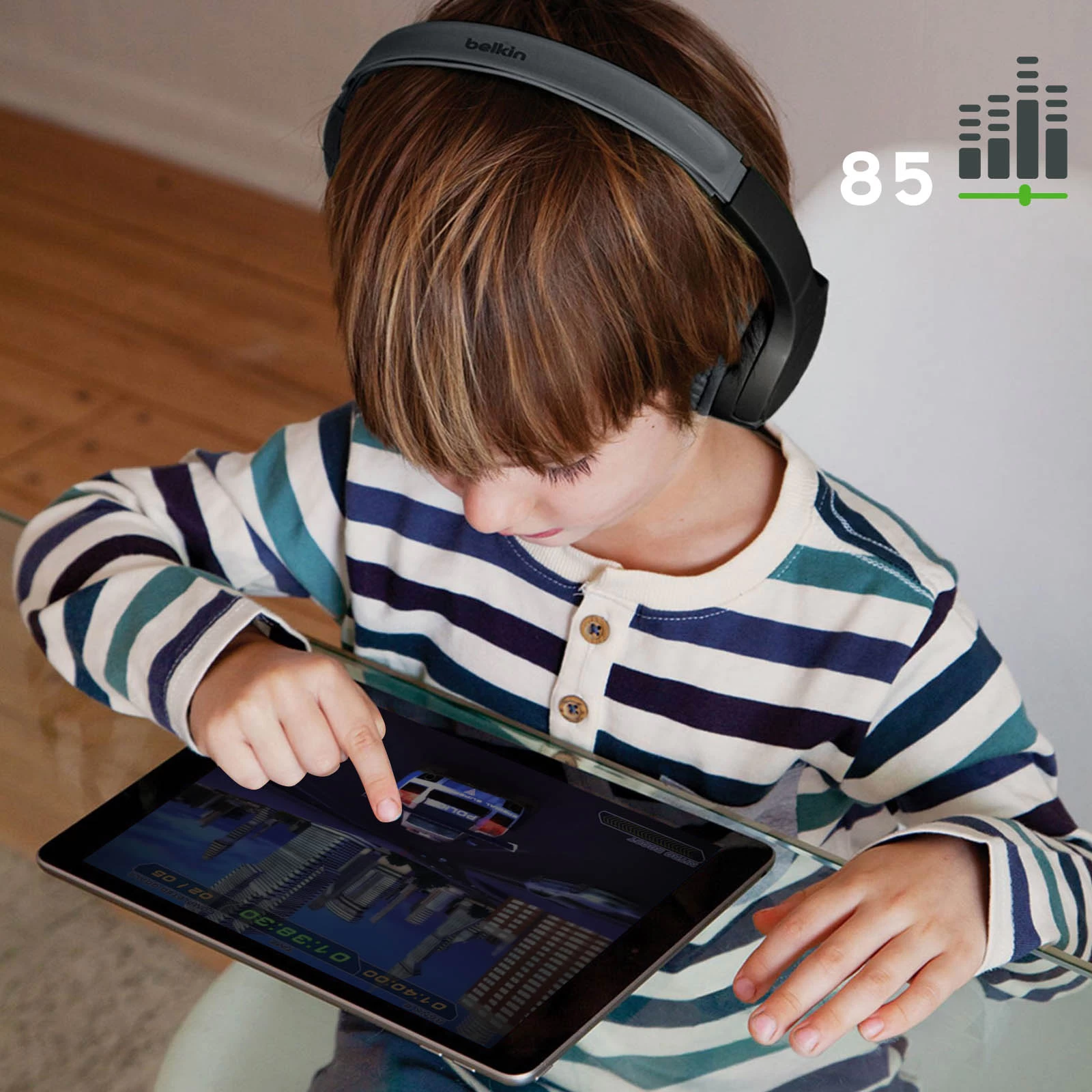 Casque Bluetooth Pour Enfant, 30h D'autonomie SOUNDFORM Mini Par Belkin - Noir 10 Casque Bluetooth Pour Enfant, 30h D'autonomie SOUNDFORM Mini Par Belkin - Noir – Image 8